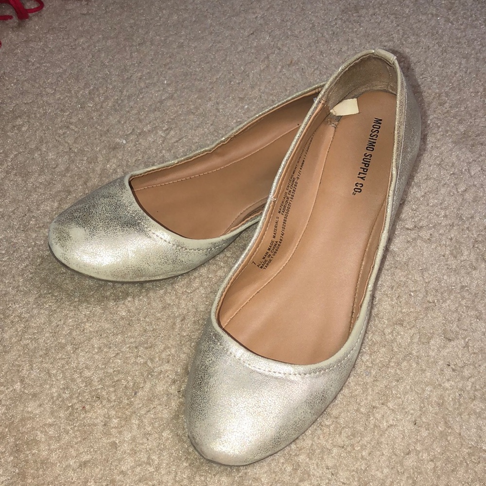 Gold Metallic Flats